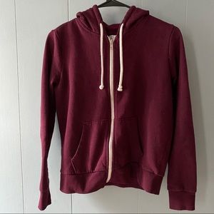 H&M Maroon Zip-Up hoodie